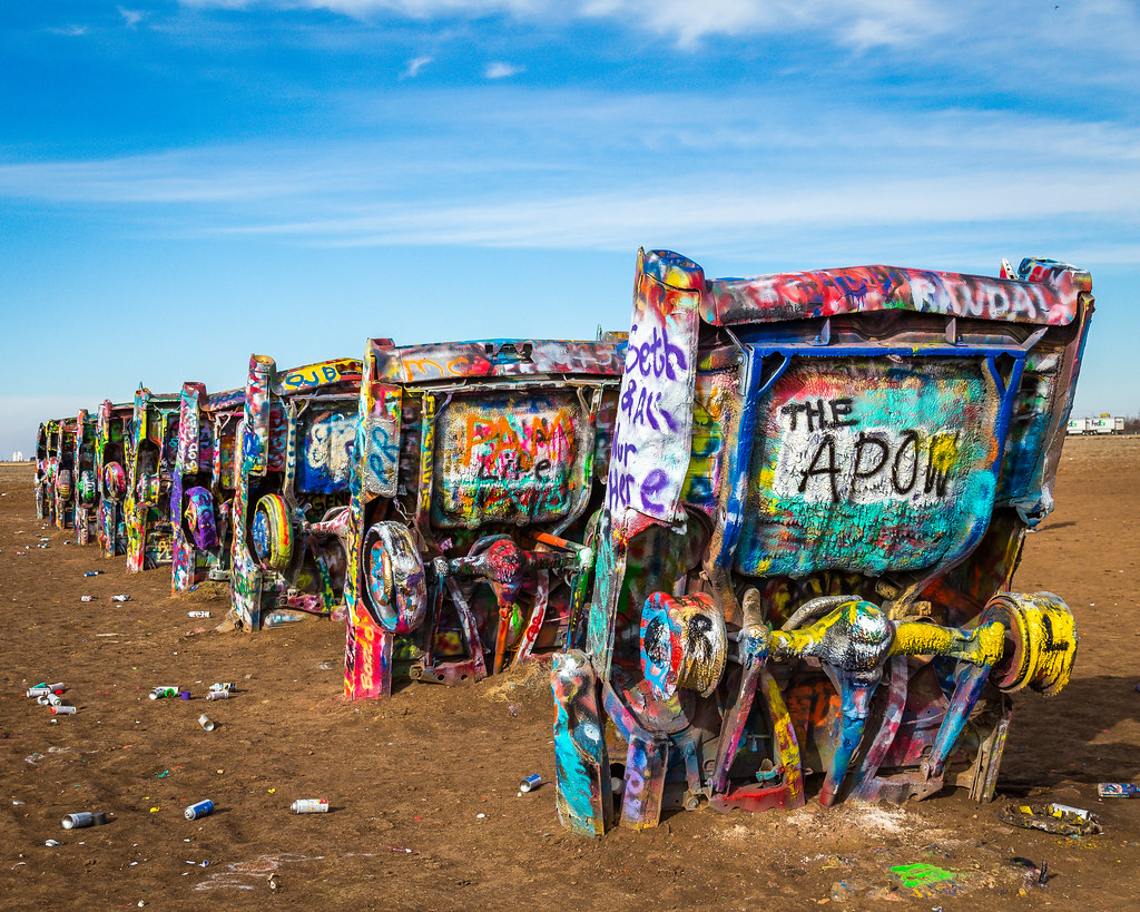 U.S. Route 60 Amarillo, TX Cadillac Ranch, on Historic Rou… Flickr