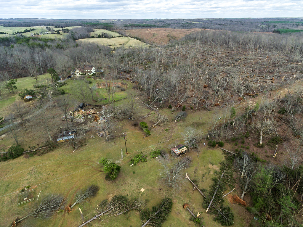 Evergreen Tornado Aerial Aftermath of the EF3 tornado tha… Flickr