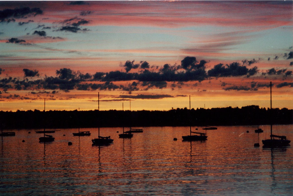 Sunset, Camp Lake Hubert, MN '97 Susie Whitlock Flickr