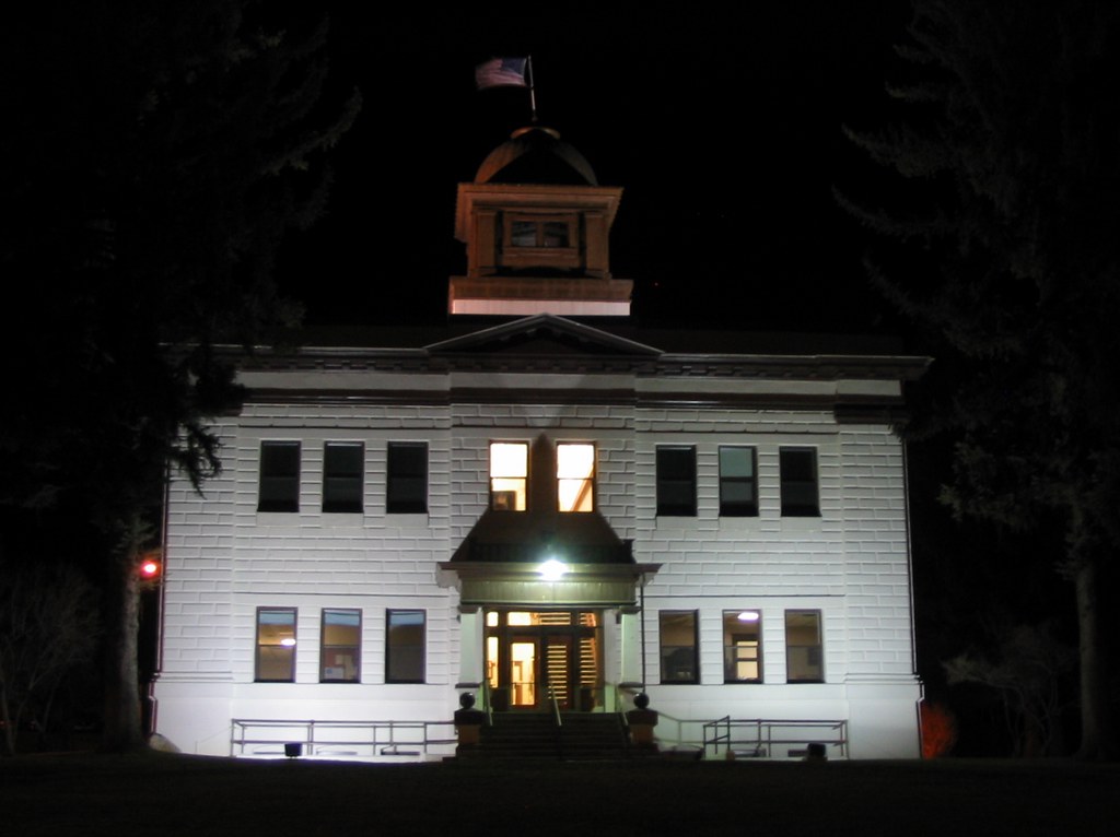 White Pine County Courthouse, Ely, Nevada At Night Flickr