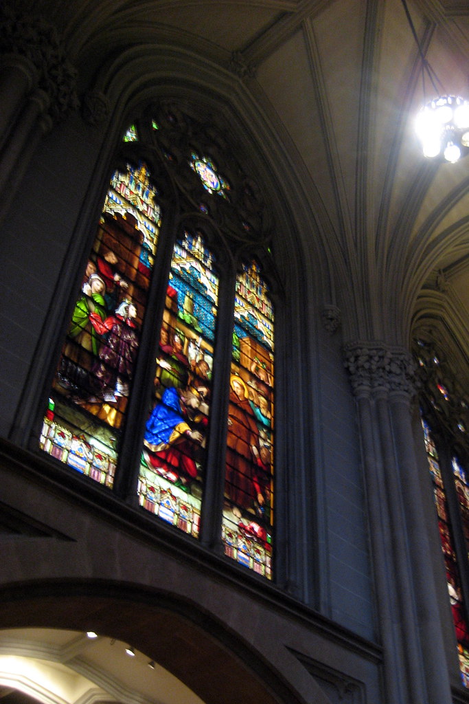 NYC St. Patrick's Cathedral stained glass St. Patrick'… Flickr