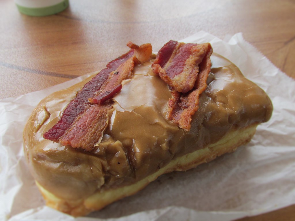 Maple Bacon Doughnut from Voodoo Doughnut, Portland Flickr