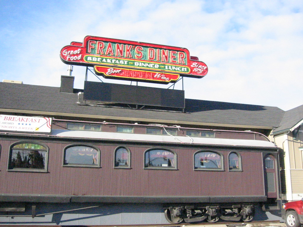 Frank's Diner (exterior) A converted railcar diner in Spok… Flickr
