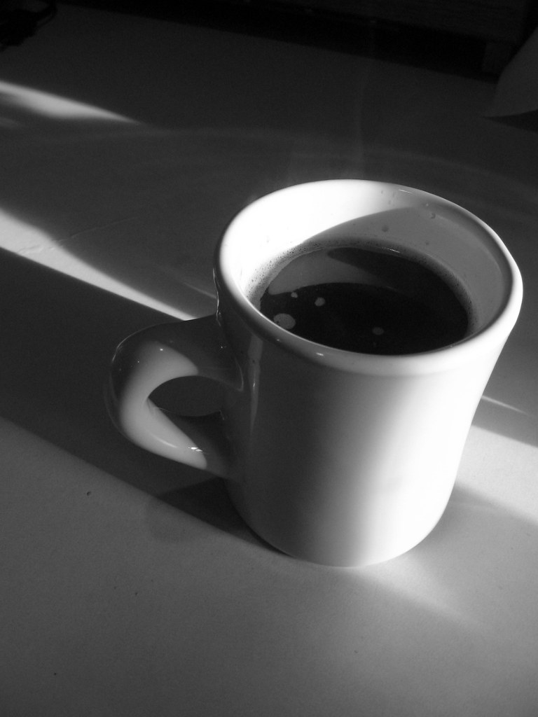 coffee and coffee cup in black and white steaming hot cup … Flickr
