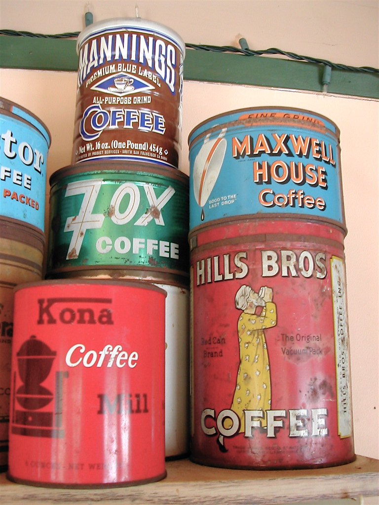 Vintage Coffee Cans 3 Mannings Premium Blue Label AllPurp… Flickr