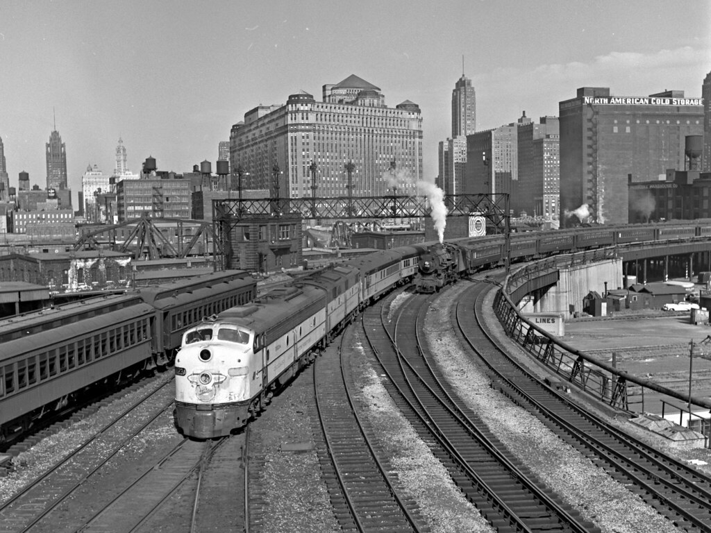 CNW, Chicago, Illinois, 1950s Chicago & North Western stre… Flickr