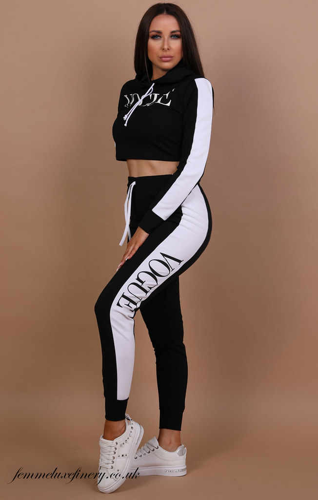 Black Hooded Vogue loungewear set femmeluxefinery Flickr