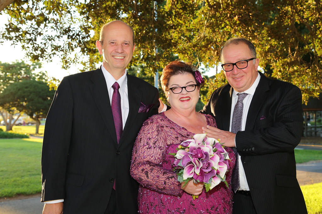 The couple with best man, Yanni Triantopolous Anne Dimitri Flickr