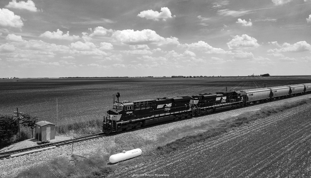 Flatland Grain Train NS 8044 leads a grain train bound for… Flickr