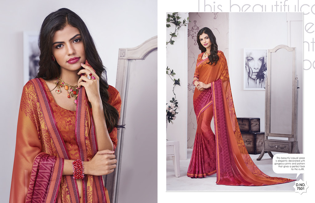 PRICE RS.825/ MAHIYA FANCY DESIGNER SAREE COLLECTION SET TO SET ONLY