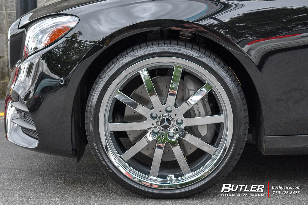 Mercedes E300 with 20in Mandrus Wilhelm Wheels and Pirelli P Zero Tires