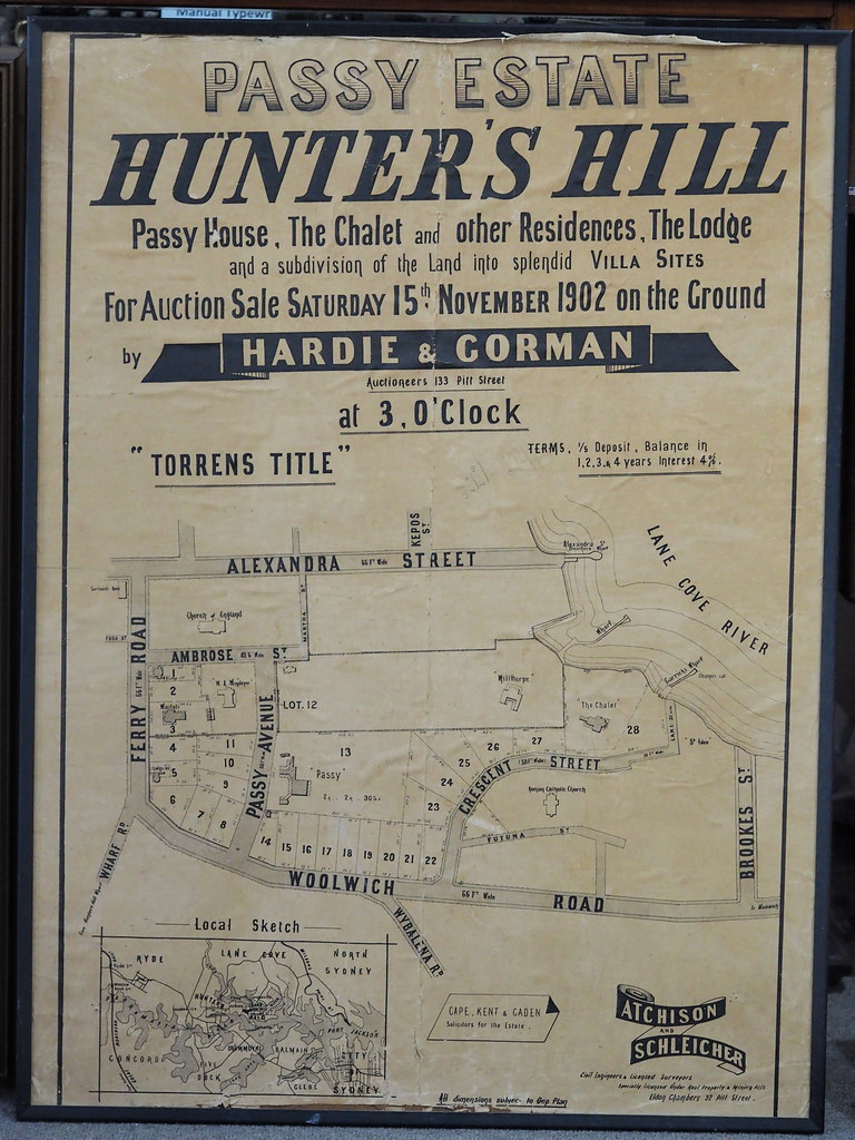 Hunters Hill, 1902 A map of the thennew subdivision my gr… Flickr
