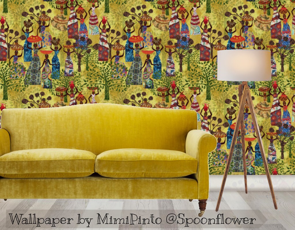 mimipinto spoonflower Wallpaper celebrating "Women of Afr… Flickr
