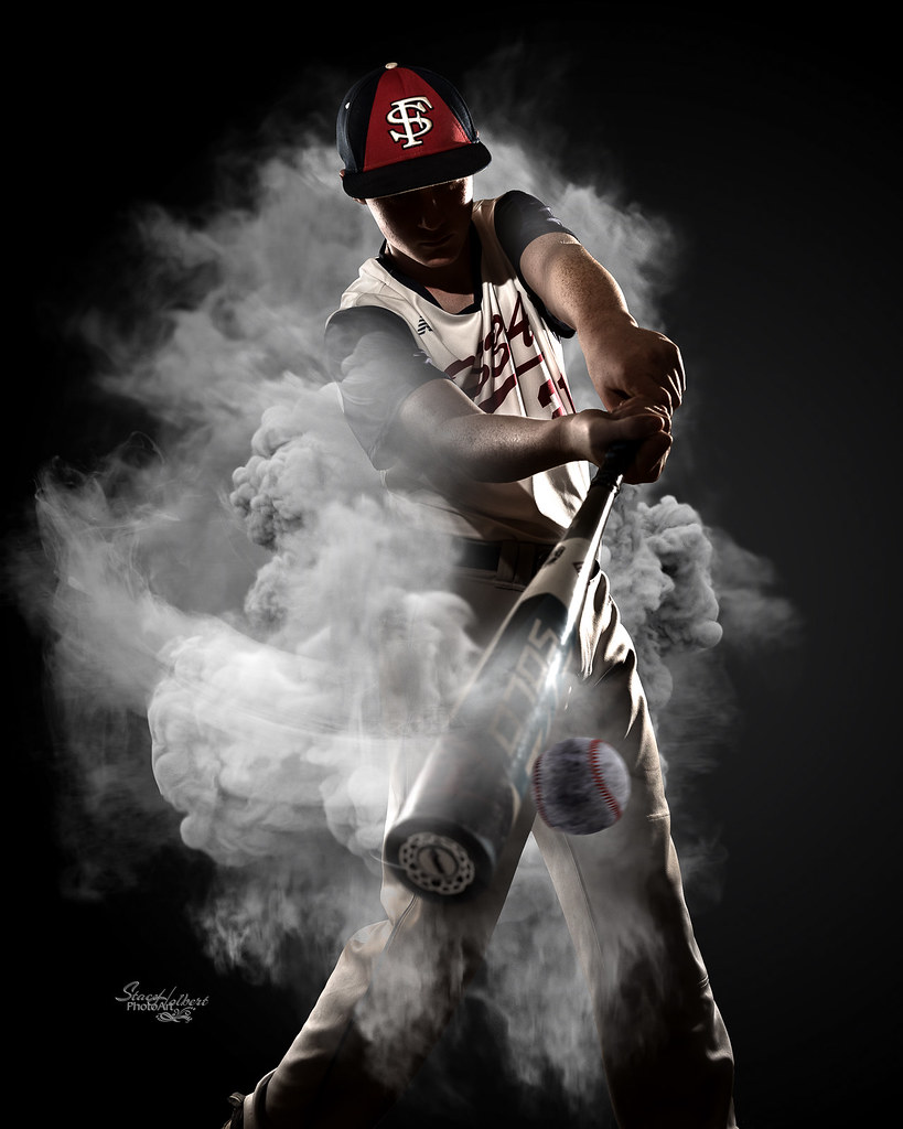 Smoke Explosion Baseball Batter 2 rim light portrait of ba… Flickr