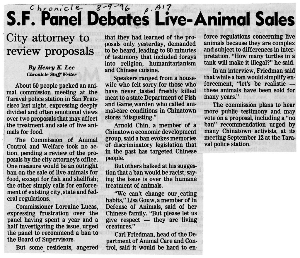 S.F. Panel Debates LiveAnimal Sales S.F. Panel Debates Li… Flickr