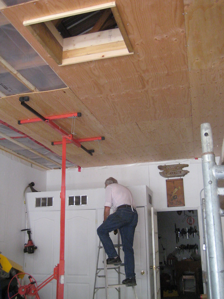 Plywood Ceiling Installation