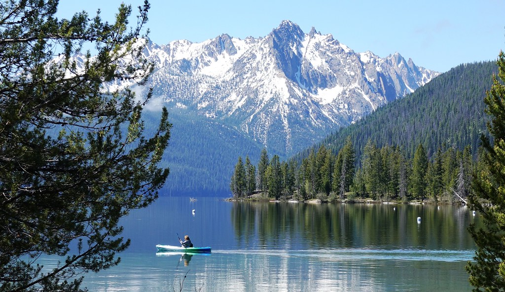 Kayaking on Redfish Lake in Stanley, Idaho Leo Boudreau Flickr