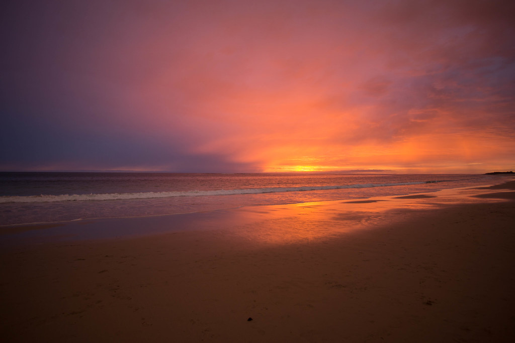 Coucher de soleil (plage des huttes) Ile d'Oléron