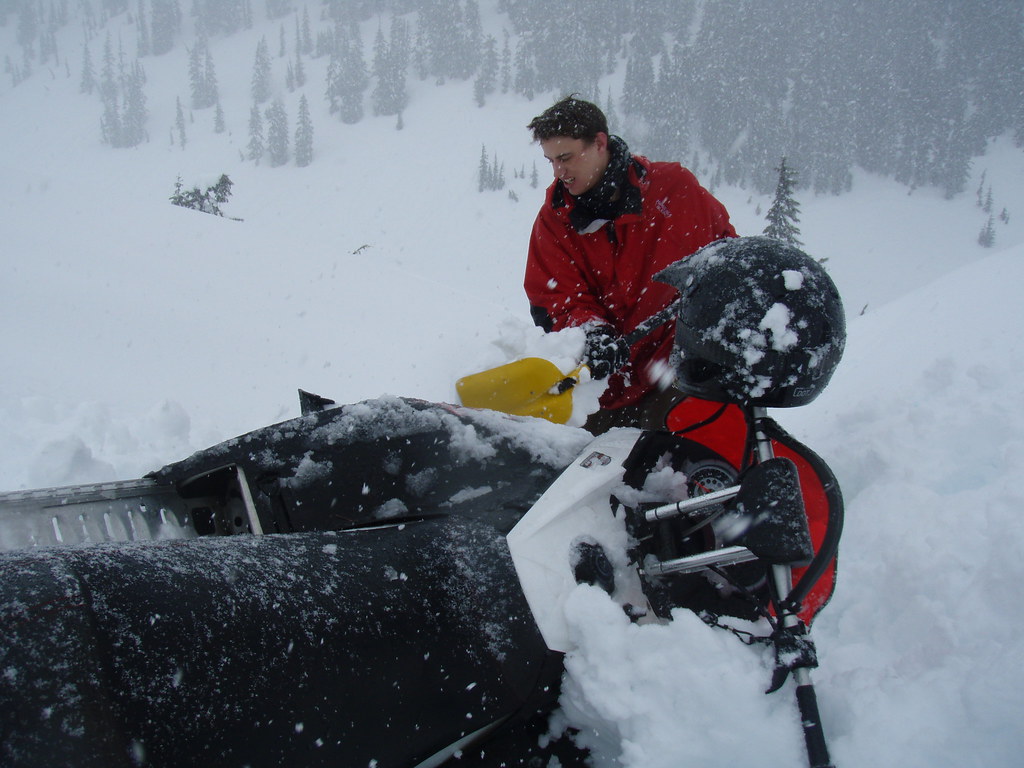 Snowmobile Stack Matt and I flipped in waist deep powder. … Flickr