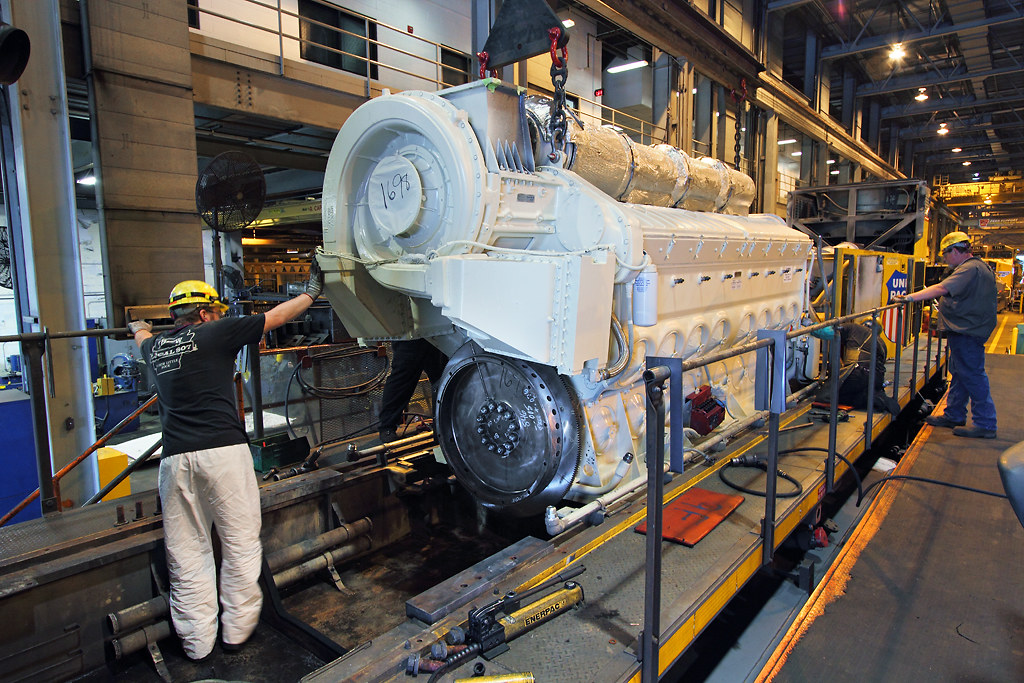 New prime mover An EMD 16 710G3C prime mover is carefully … Flickr