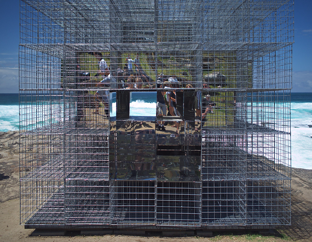 house of mirrors Sculpture by the Sea, Sydney 2014. Artist