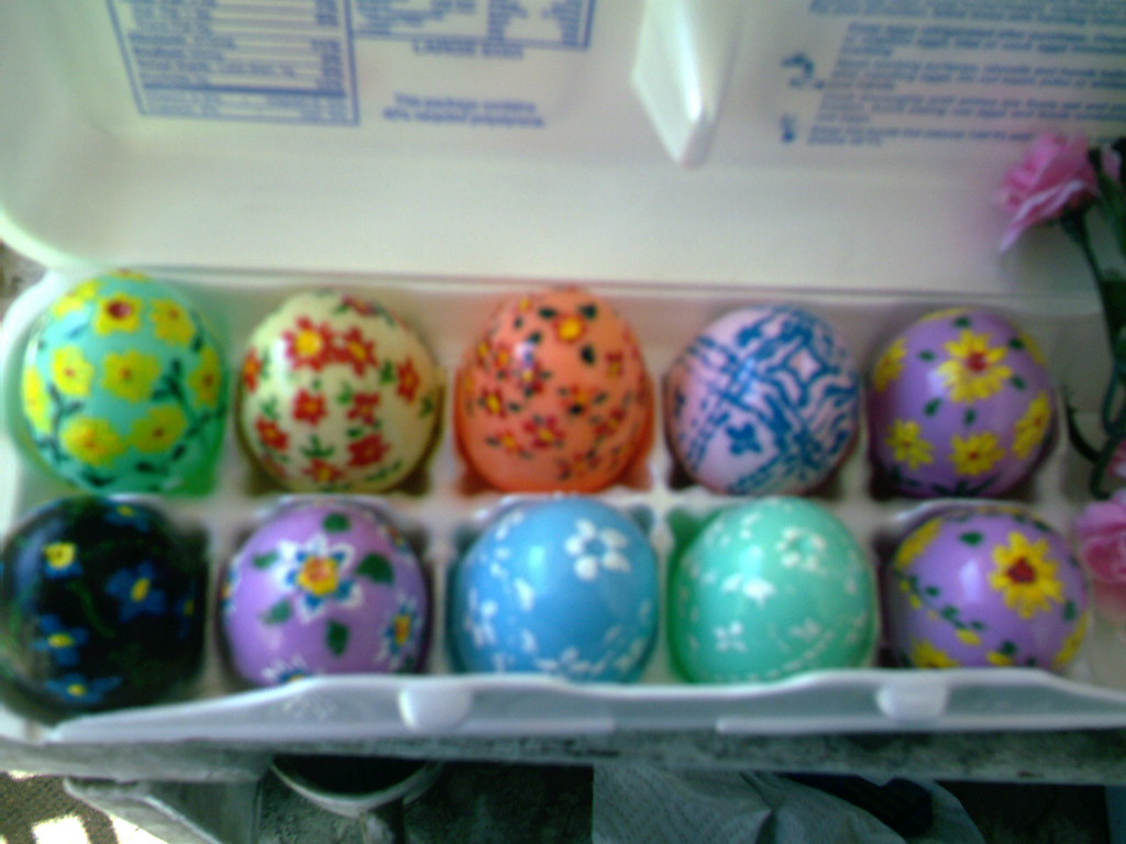 hand painted plastic Easter eggs just 10, Katja Flickr