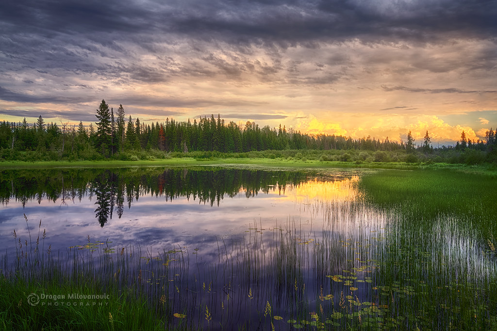 Lake at dusk Kapuskasing, Ontario, Canada ****************… Flickr