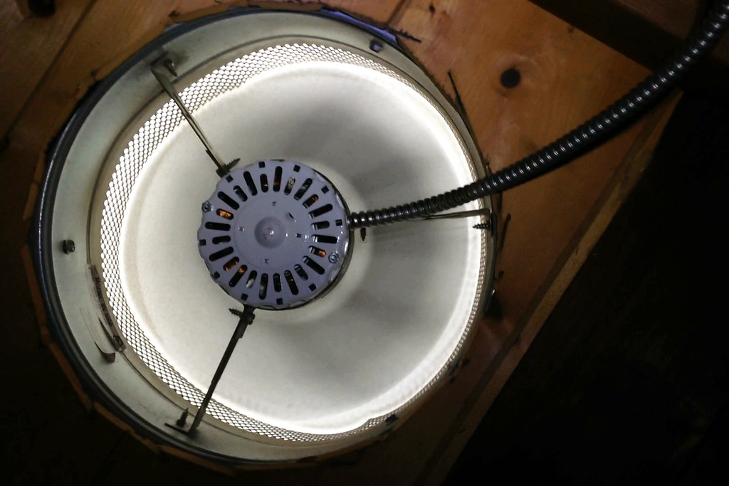 Attic Fan Service (6) Success! The new motor turning the a… Flickr