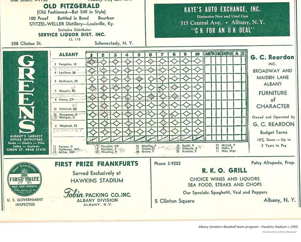 Albany senator's baseball team program Hawkin's stadium ci… Flickr