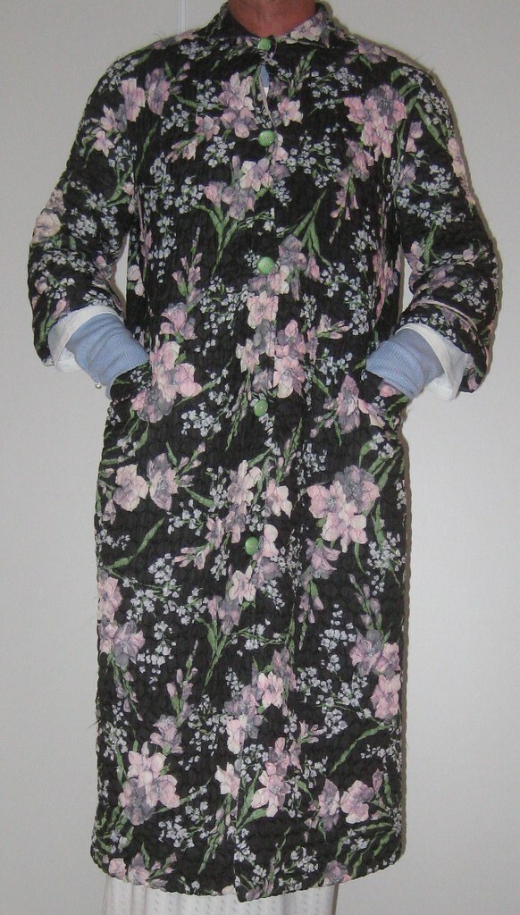Robe de Chambre Vintage ouatinée doublée de Nylon Rose [Ma… Flickr