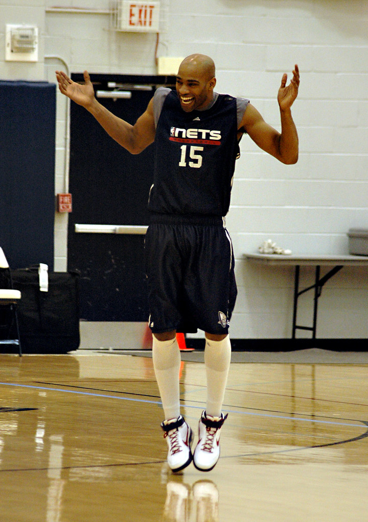Vince Carter winning a bet New Jersey Nets Practice, NBA P… Flickr
