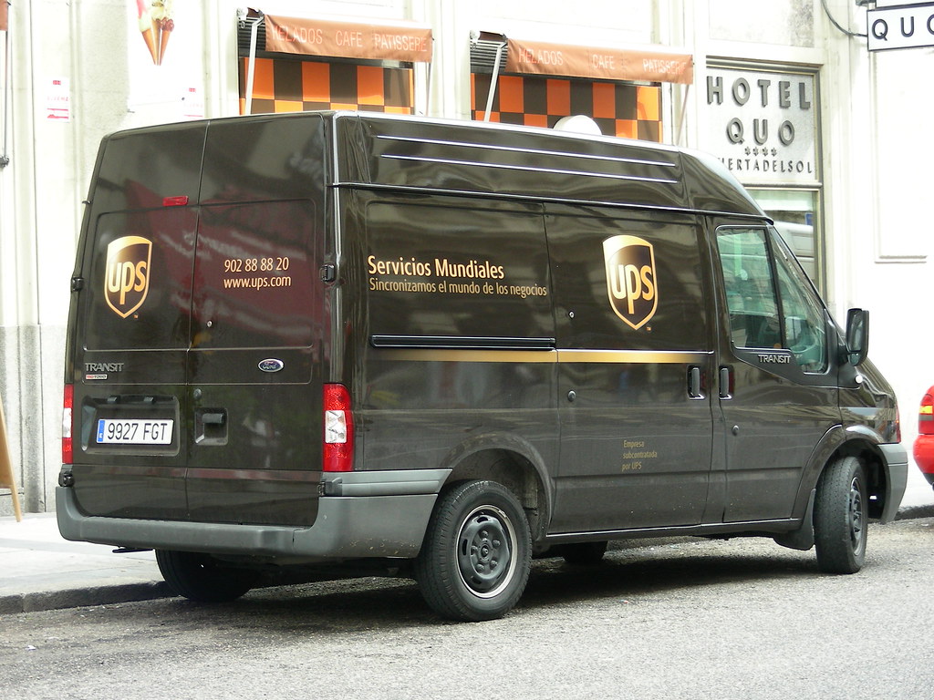 UPS Ford New Ford Transit van delivering packages for Unit… Flickr