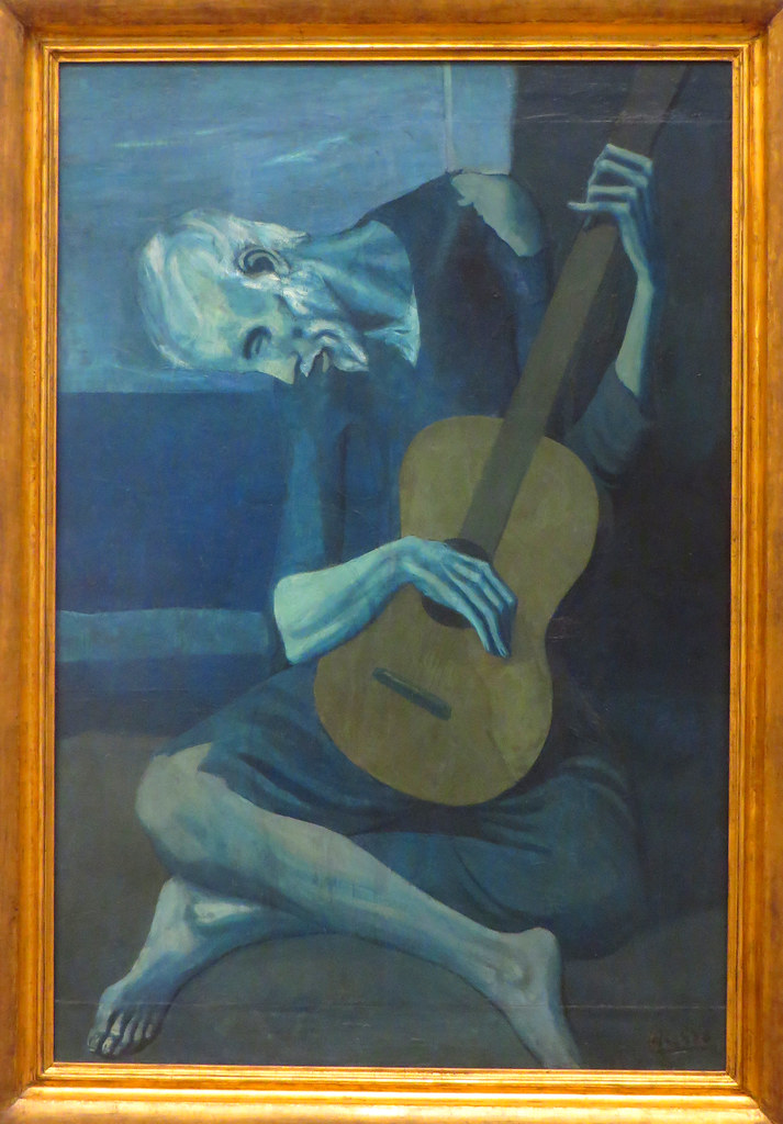 The Old Guitarist, 190304, Pablo Picasso, Art Institute o… Flickr