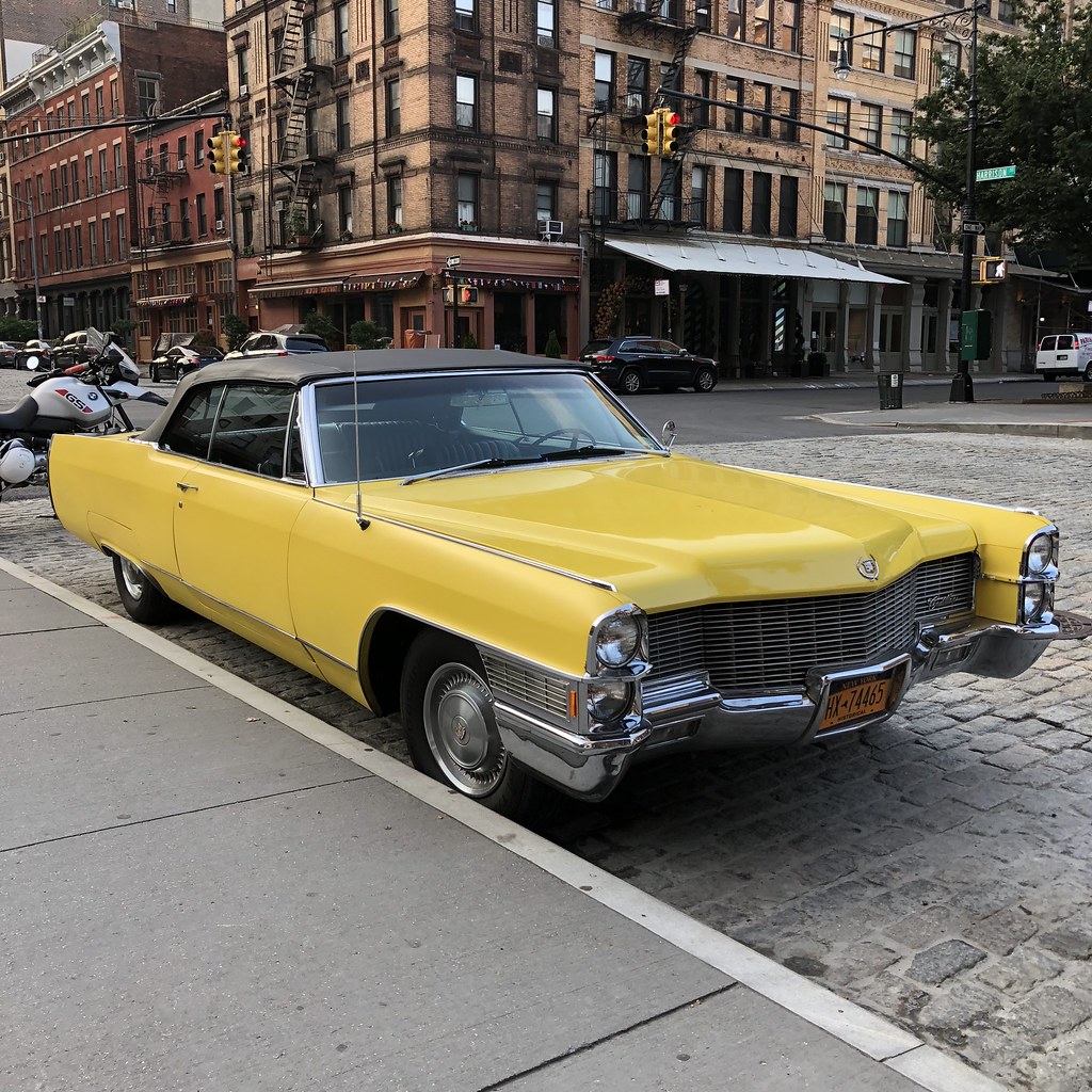 Classic Yellow Cadillac in New York City Denis Gobo Flickr
