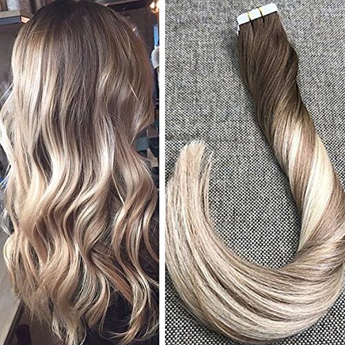 Ugeat 24inch Full Head Tape in Hair Extensions Balayage Da… Flickr