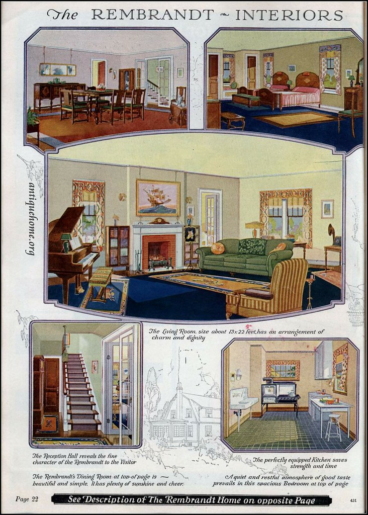 1925 Sears Modern Homes Interior Rembrandt Daily Bungalow Flickr