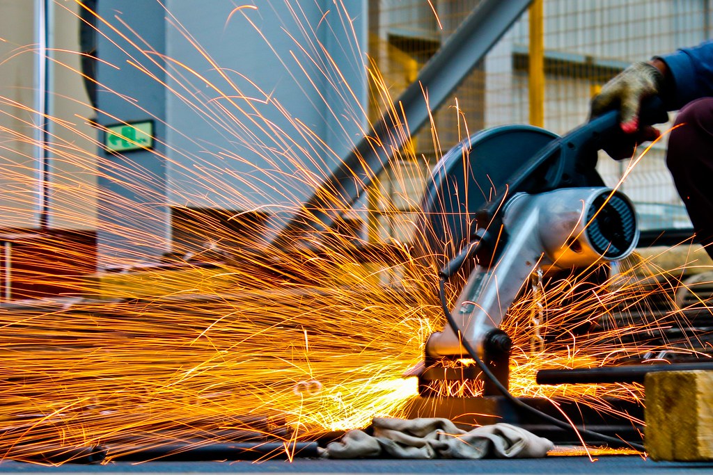Cutoff Saw Cutting Metal With Sparks Credit to http//h… Flickr