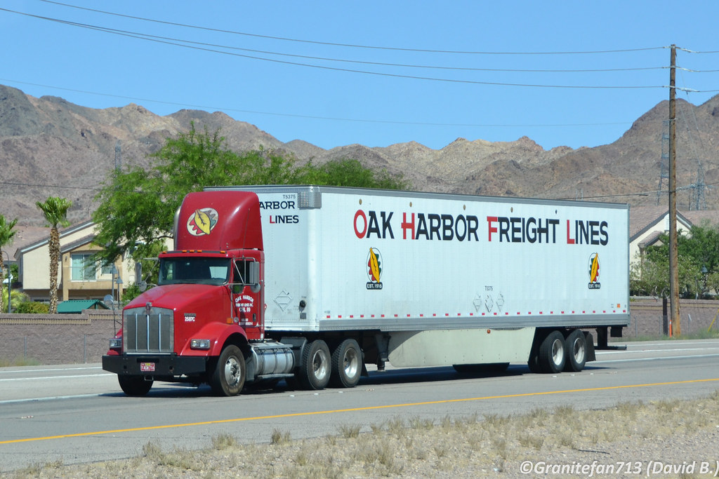 Oak Harbor Freight Lines Kenworth T800 Trucks, Buses, & Trains by granitefan713 Flickr