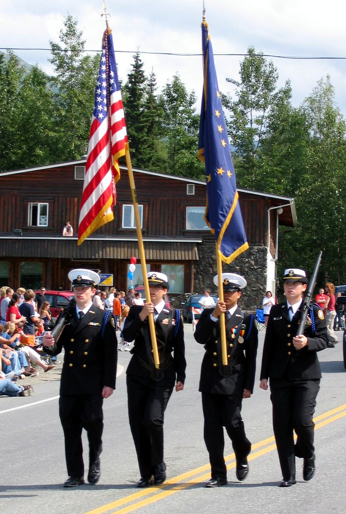 U. S. and Alaska Flag 4th of July Parade, Chugiak, Alaska.… Flickr