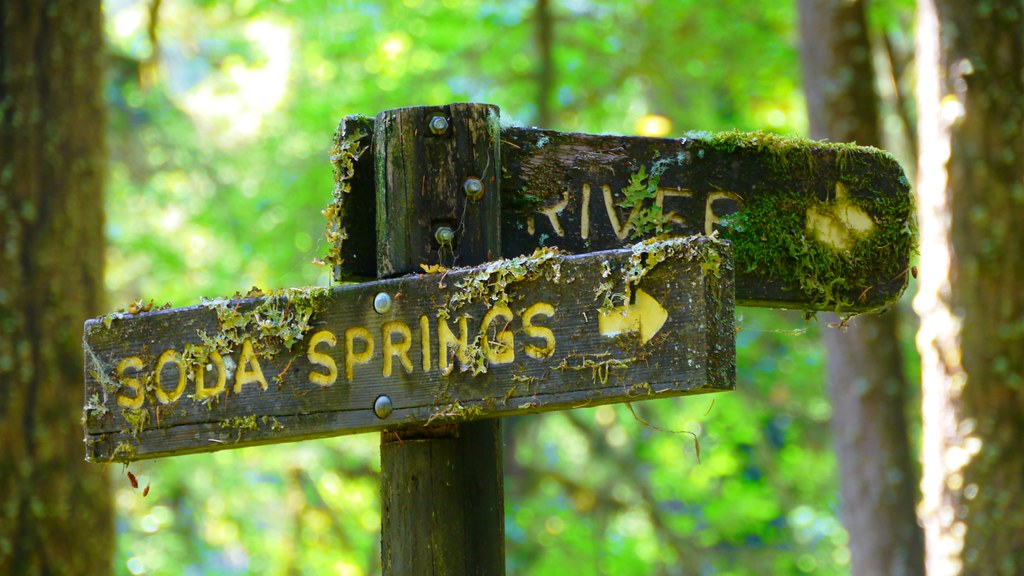 Soda Springs directional sign in Cascadia State Park Flickr