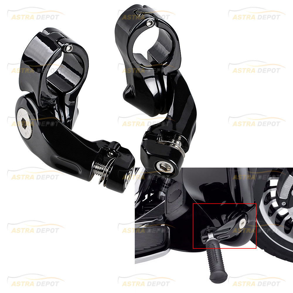 Black Short Angled Adjustable Highway Footpeg Foot Pegs Mo… Flickr