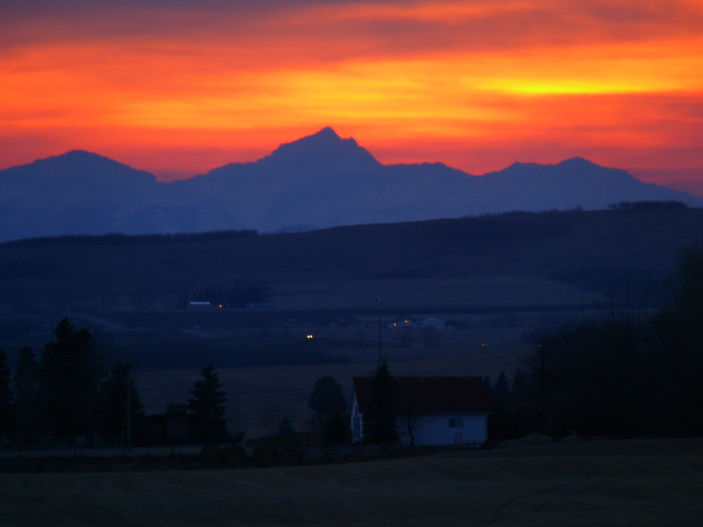 Okotoks 'Okotoks' On Black View of the Rockies from close … Flickr