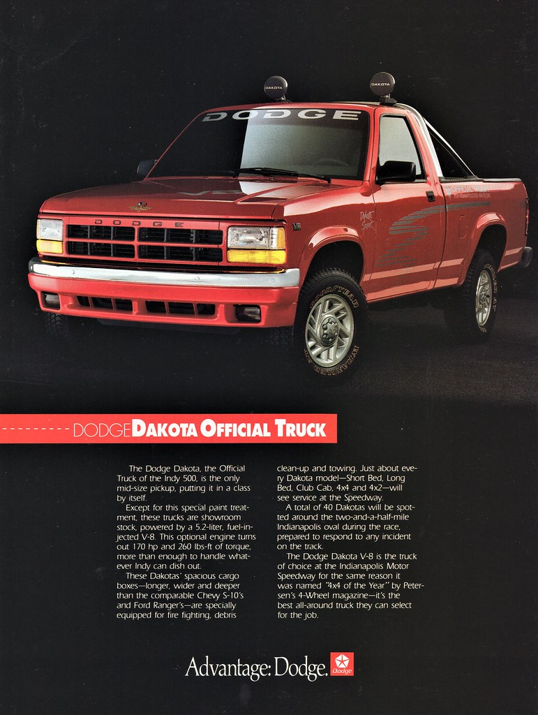 1991 Dodge Dakota Indy 500 Official Truck Alden Jewell Flickr