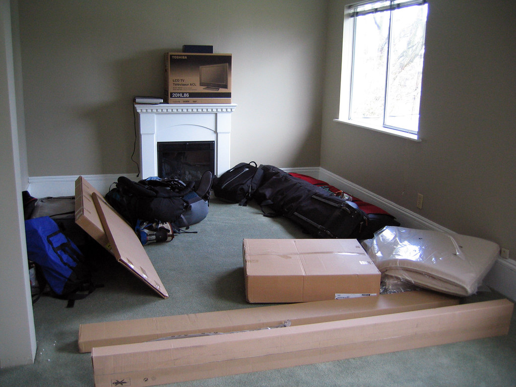 Flatpack furniture in an empty apartment Moving in to our … Flickr