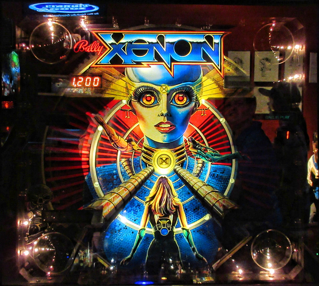 Pinball Xenon Pinball machine backglass seen at Modern Pin… Flickr