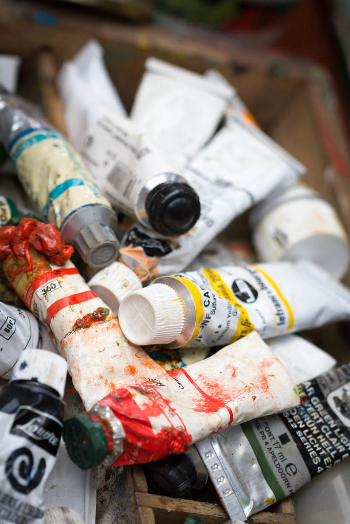 Color Tubes Old oil colour painting tubes. Hervé BRY Flickr