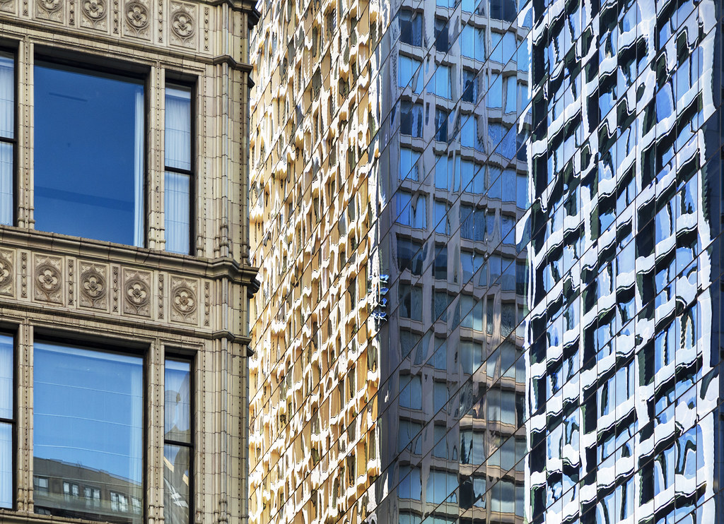 Reliance Building and Reflections Love that curtainwall re… Flickr