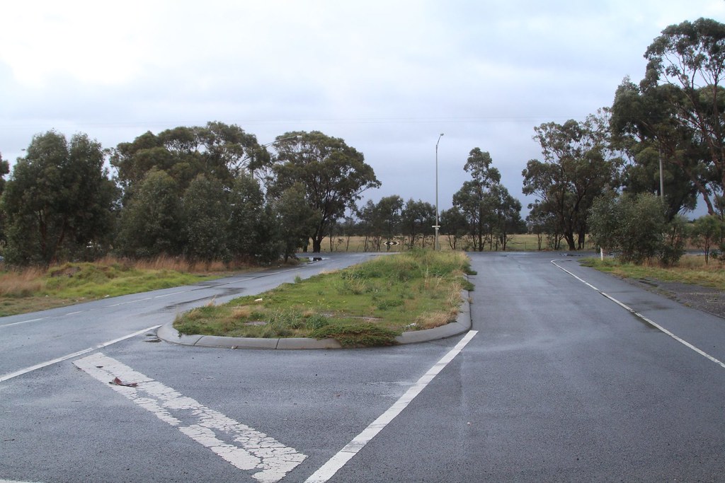Construction access road to Eynesbury, located on Exford Road west of