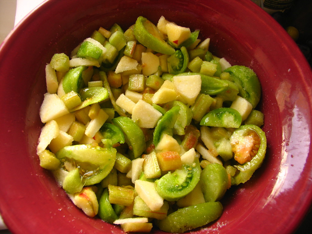 confiture de tomates vertes et pommes