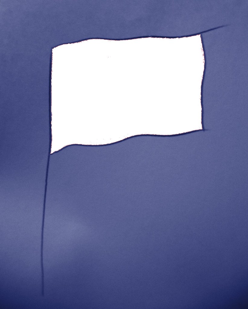 white flag on blue a tribute to one fine artist over there… Erich